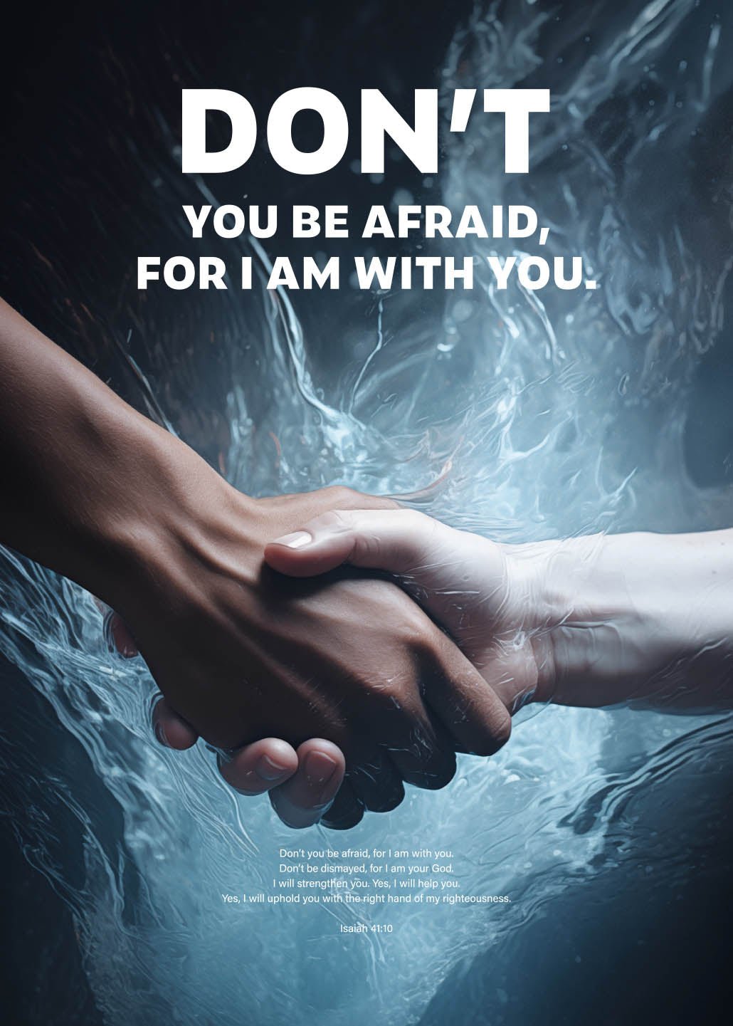 Isaiah 41:10 Christian Posters 8x12 inches